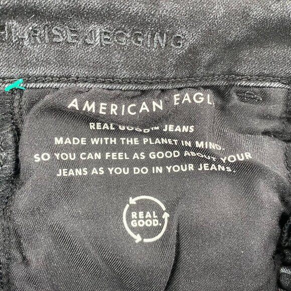 American Eagle Women's Jeans Size 2 High-Rise Jegging Short Black Stretch Denim - Picture 6 of 15